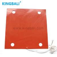 Kingbali hot temperature silicone rubber flexible electric silicone heating pad 3d printer silicone heating pad